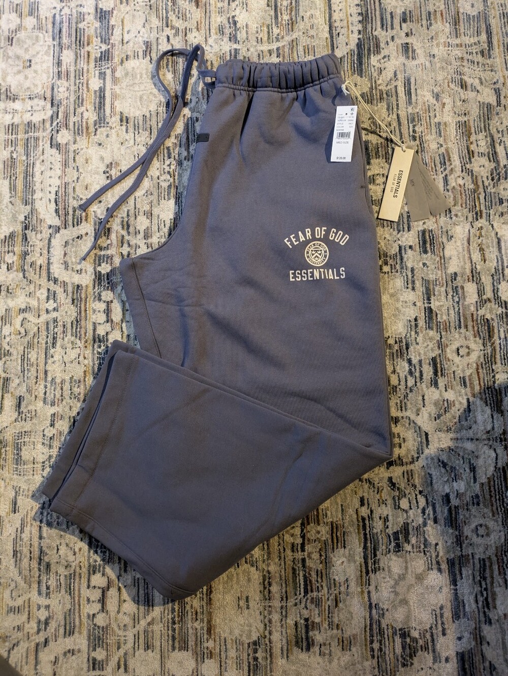 Fear of God Essentials University Sweatpants Joggers Uncuffed - Marine